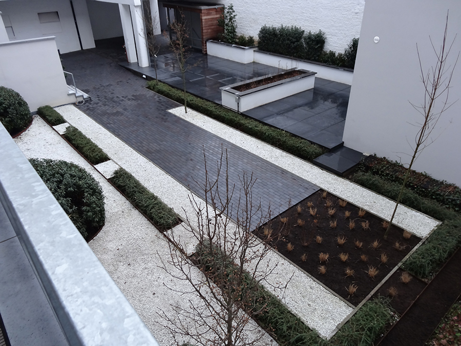 Entreprise de jardin à Bruxelles pavage terrasse plantations