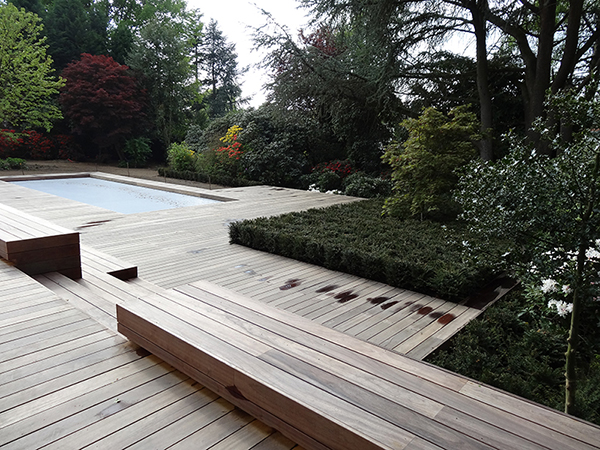 terrasse en bois padouk entreprise waterloo